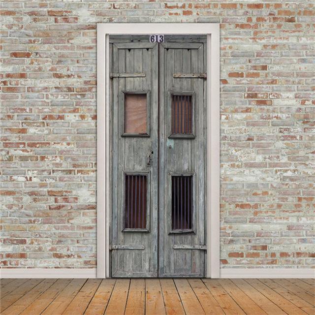 Stickers Porte Bois Gris