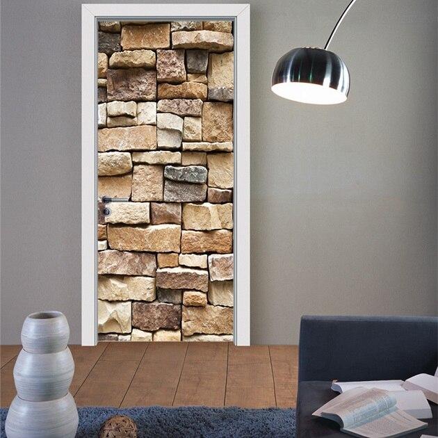 Stickers Porte Brique Multicolore