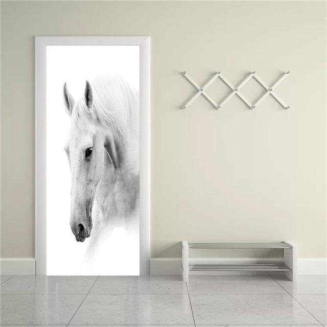 Stickers Porte Cheval Blanc