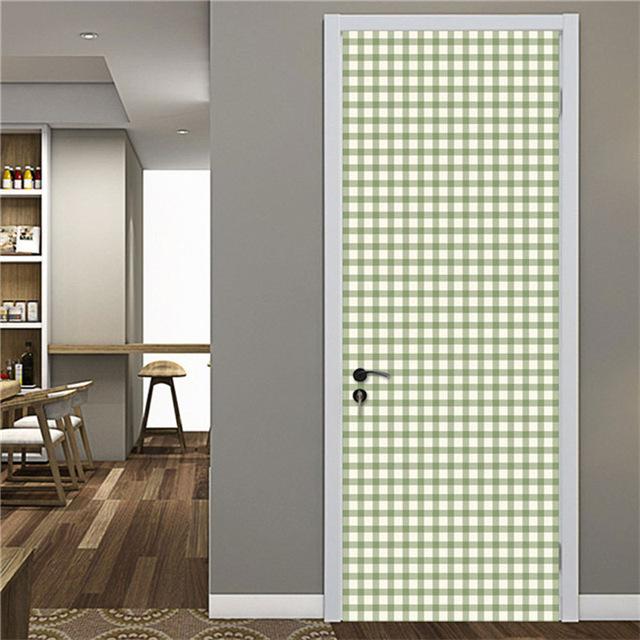 Stickers Porte Design Nappe Traditionnelle