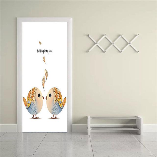 Stickers Porte Dessin Oiseau