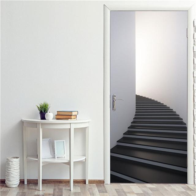 Stickers Porte Escalier Moderne