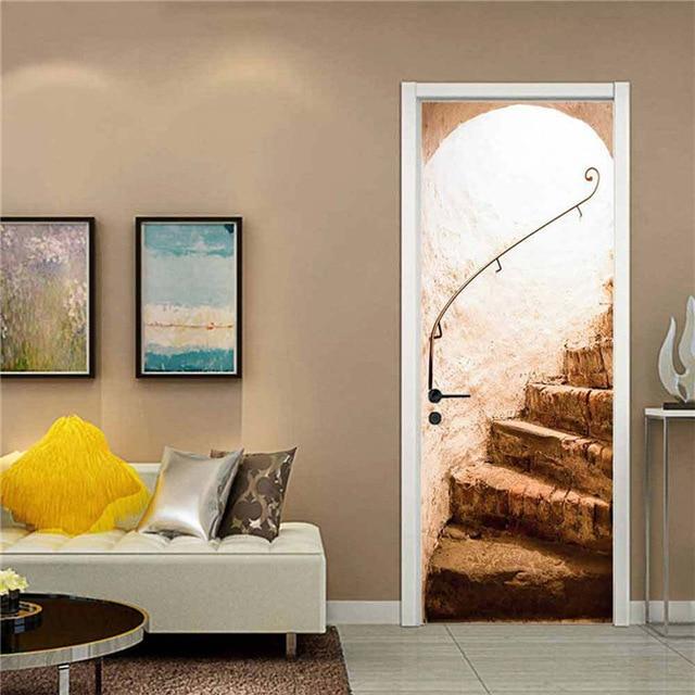 Stickers Porte Escalier Vintage