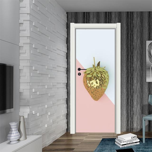 Stickers Porte Fraise En Or
