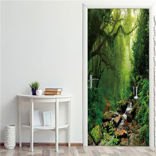 Stickers Porte Jungle Tropicale