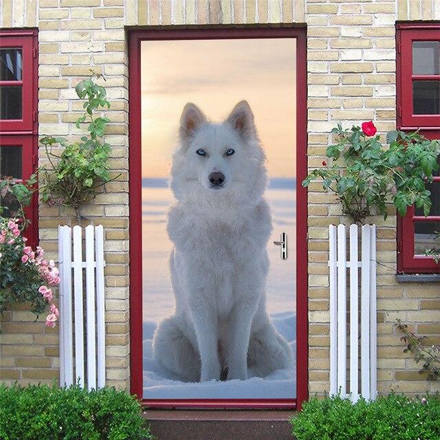 Stickers Porte Loup Blanc
