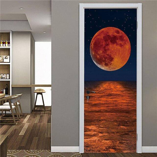 Stickers Porte Lune Orange