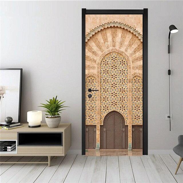 Stickers Porte Marocaine Trompe L’œil