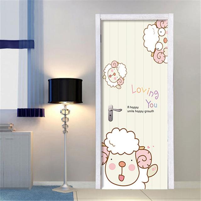 Stickers Porte Mouton Rigolo