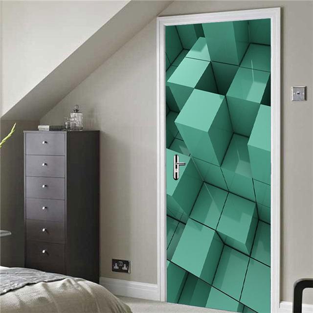 Stickers Porte Relief Vert