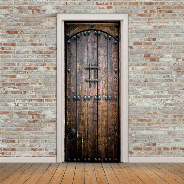 Stickers Porte Vieux Bois