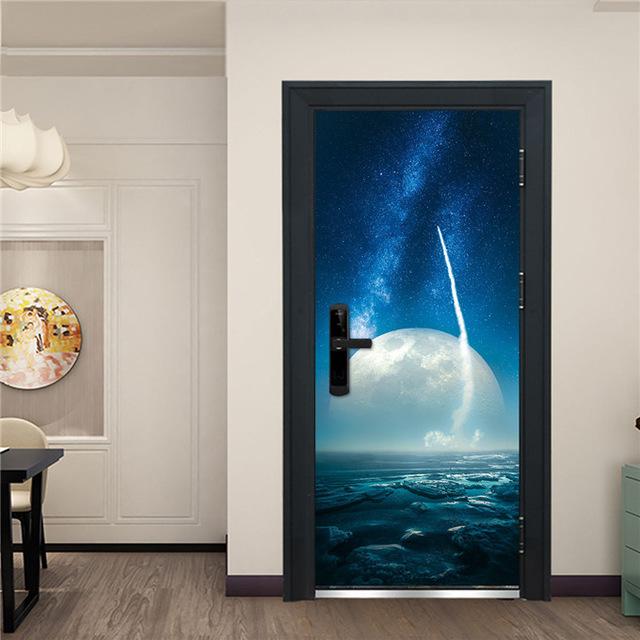 Stickers Porte Vue Sur La Lune