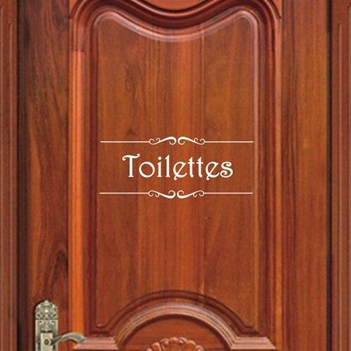 Stickers Porte WC blanc