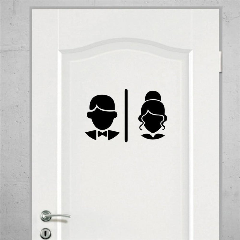 Stickers Porte WC Ladies And Gentlemen