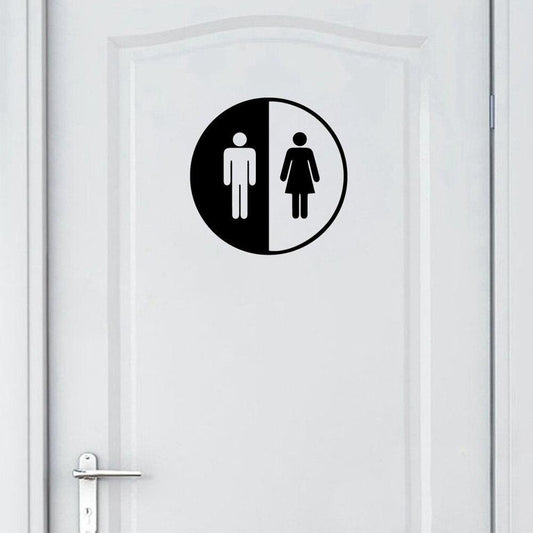 Stickers Porte WC Noir et Blanc