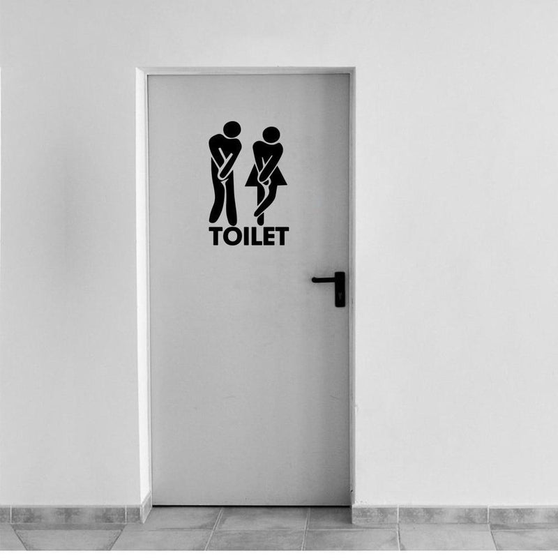 Stickers Porte WC Pressé