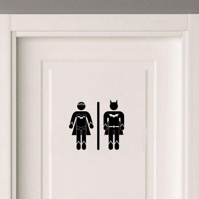 Stickers Porte WC Super Héros