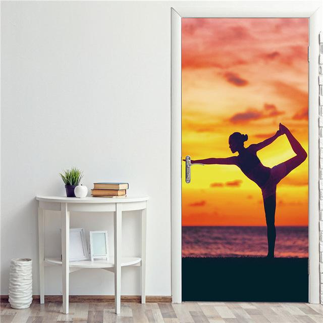 Stickers Porte Yoga