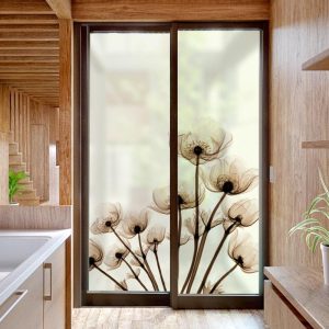 Stickers Placard Fleurs Blanches