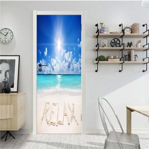 Stickers Porte Plage Relax