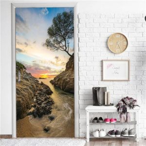 Stickers Porte Plage Sauvage