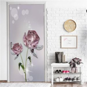 Stickers Porte Rose De Cristal
