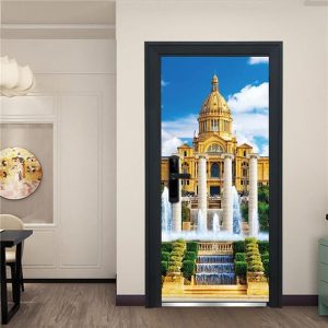 Stickers Porte Temple En Or