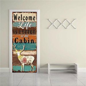Stickers Porte The Cabin