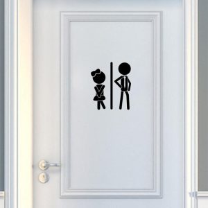 Stickers Porte WC Garçon Fille
