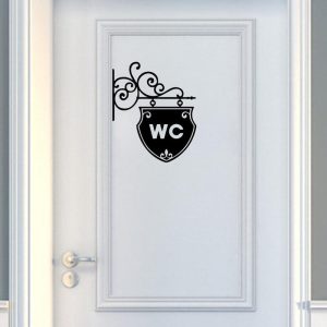 Stickers Porte WC Pancarte