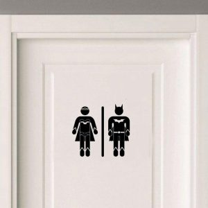 Stickers Porte WC Super Héros